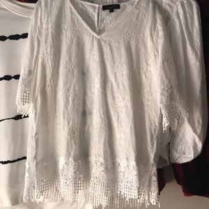 Embroidered Cotton Tunic Top